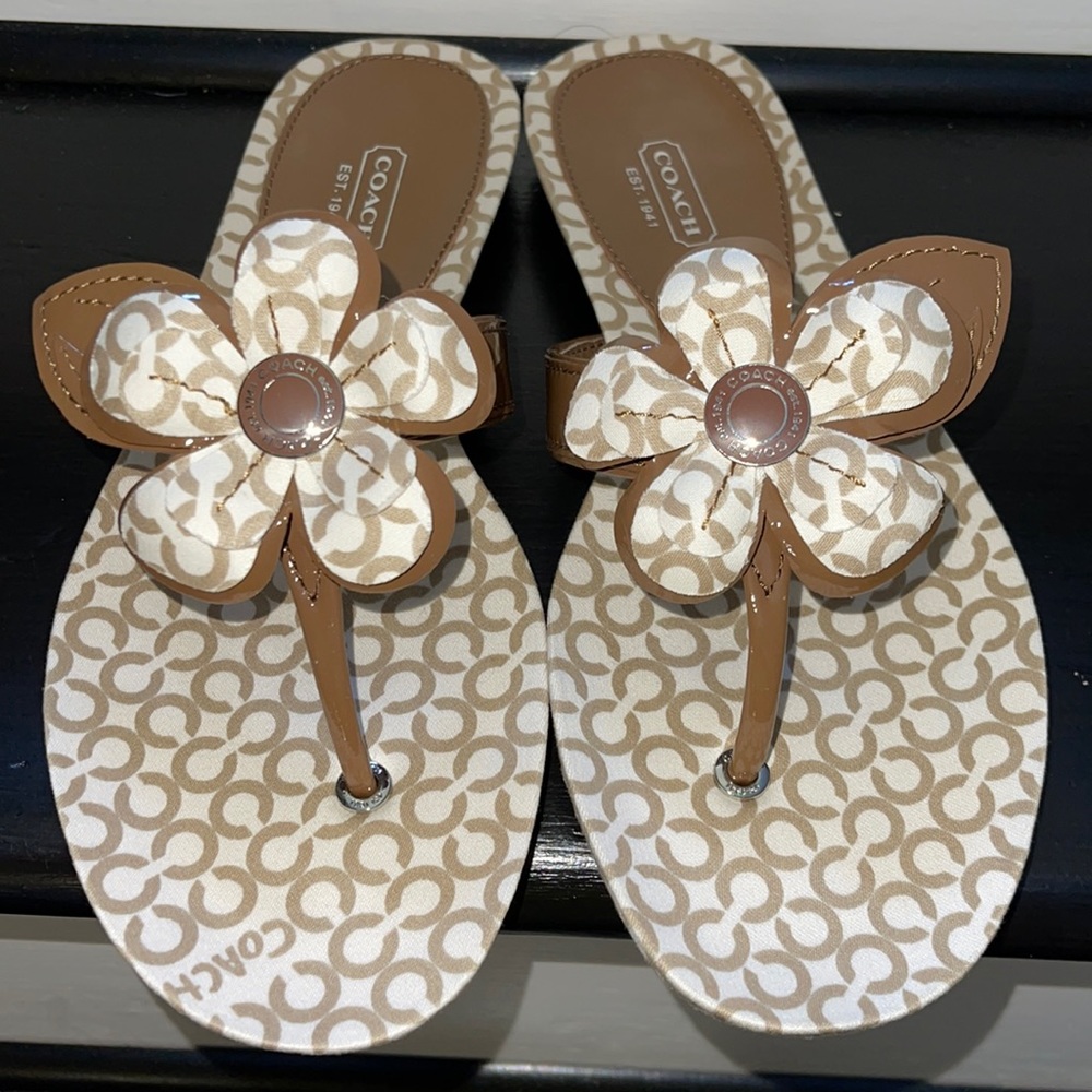 NEW Coach brown sandals